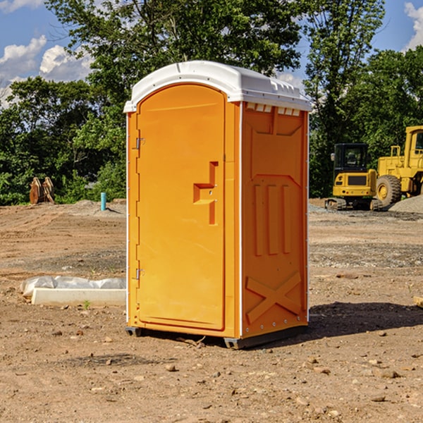 how often are the portable restrooms cleaned and serviced during a rental period in Bowdon North Dakota